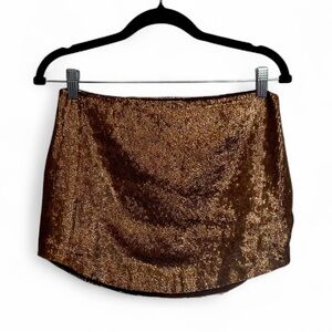 Pins & Needles Metallic Brown Mini Skirt